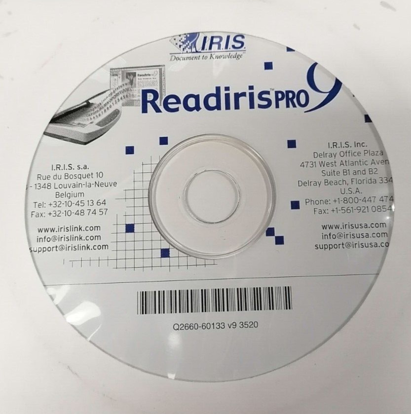 I.R.I.S Readiris Pro 9 Software CD