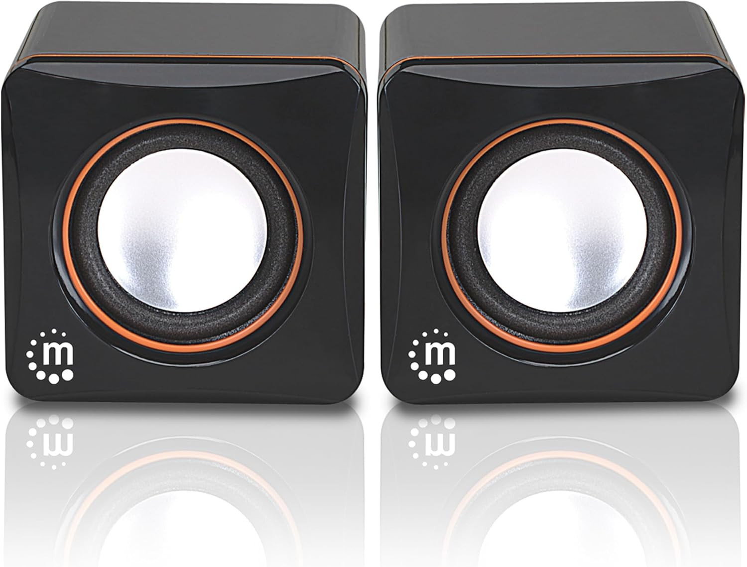 Manhattan USB Powered Stereo Speaker System - Small Size - with Volume Control &