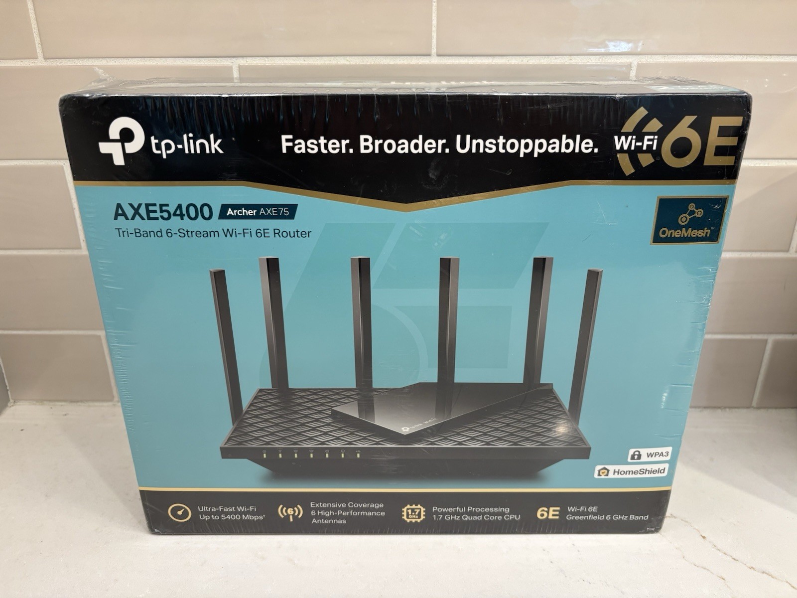 TP-Link Archer AXE5400 Wi-Fi 6E Tri-Band Router | Ultra-Fast 6GHz Speed...NEW