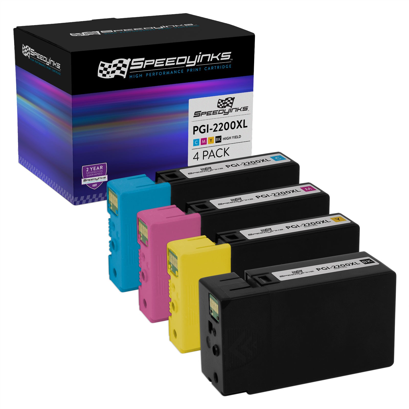4PK PGI-2200XL for Canon 9255B001 9268B001 9269B001 9270B001 HY Cartridge Maxify