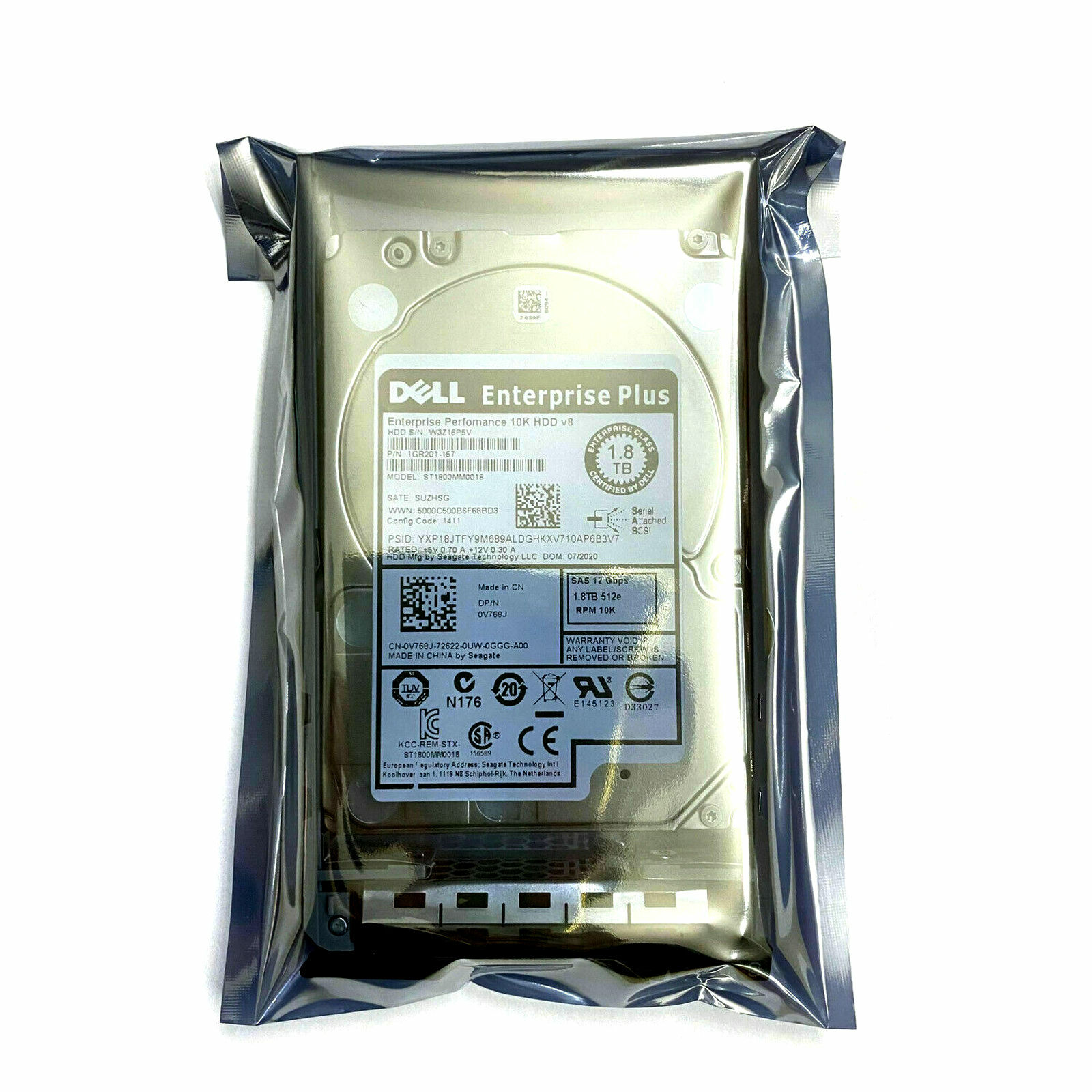 FOR Dell ST1800MM0018 1.8TB V768J 0V768J 10K 12G SFF 2.5" SAS Hard Drive w/ tray
