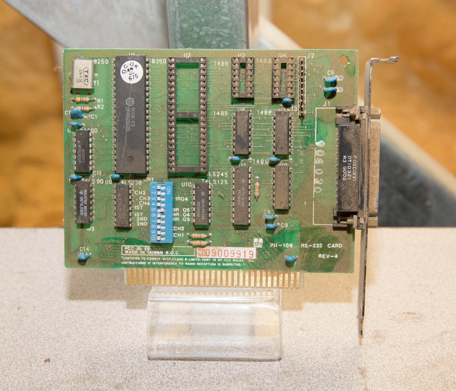 Vintage DTK PII-108 RS-232 card 8 bit ISA ISA154