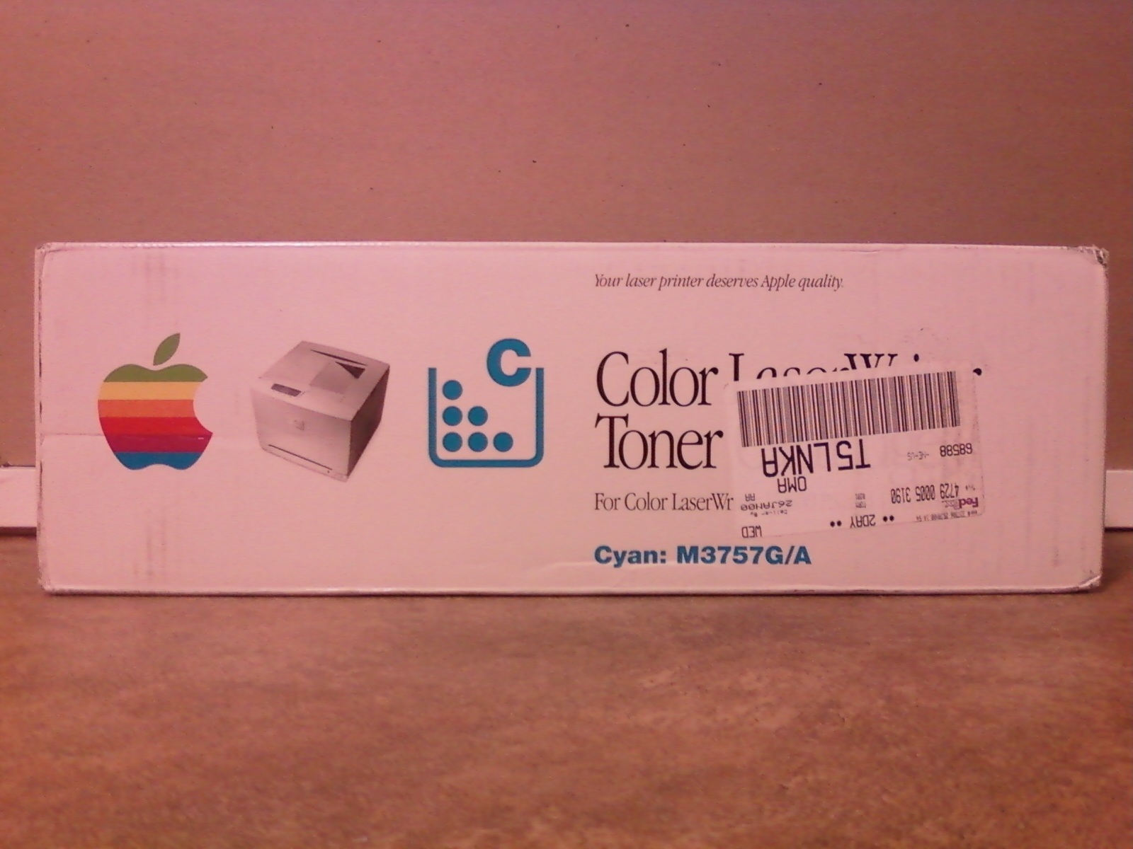 Genuine Apple M3757G/A Cyan Toner Cartridge; LW12-600PS/Color; Sealed Box