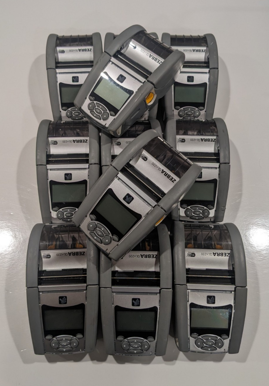 Lot of 11 Zebra QLn220 Healthcare Mobile Label Printer WiFi QH2-AUNA0M00-00