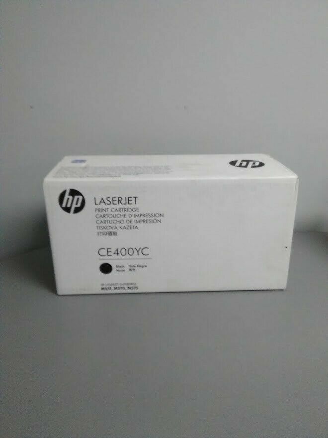 HP CE400YC (507A) Black Toner LaserJet M551 M570 M575 New Genuine Sealed