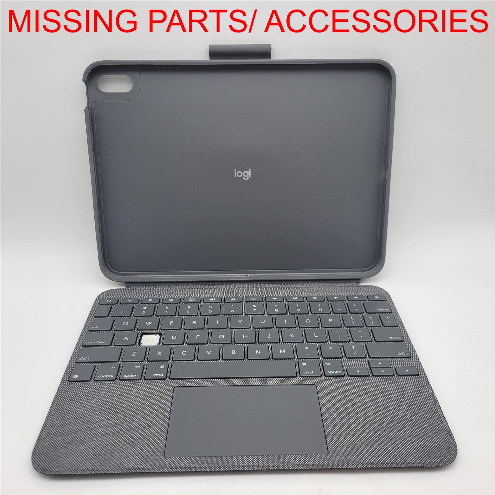 Logitech Combo Touch, Detachable iPad Keyboard Case, Gray [920-011433] *READ*