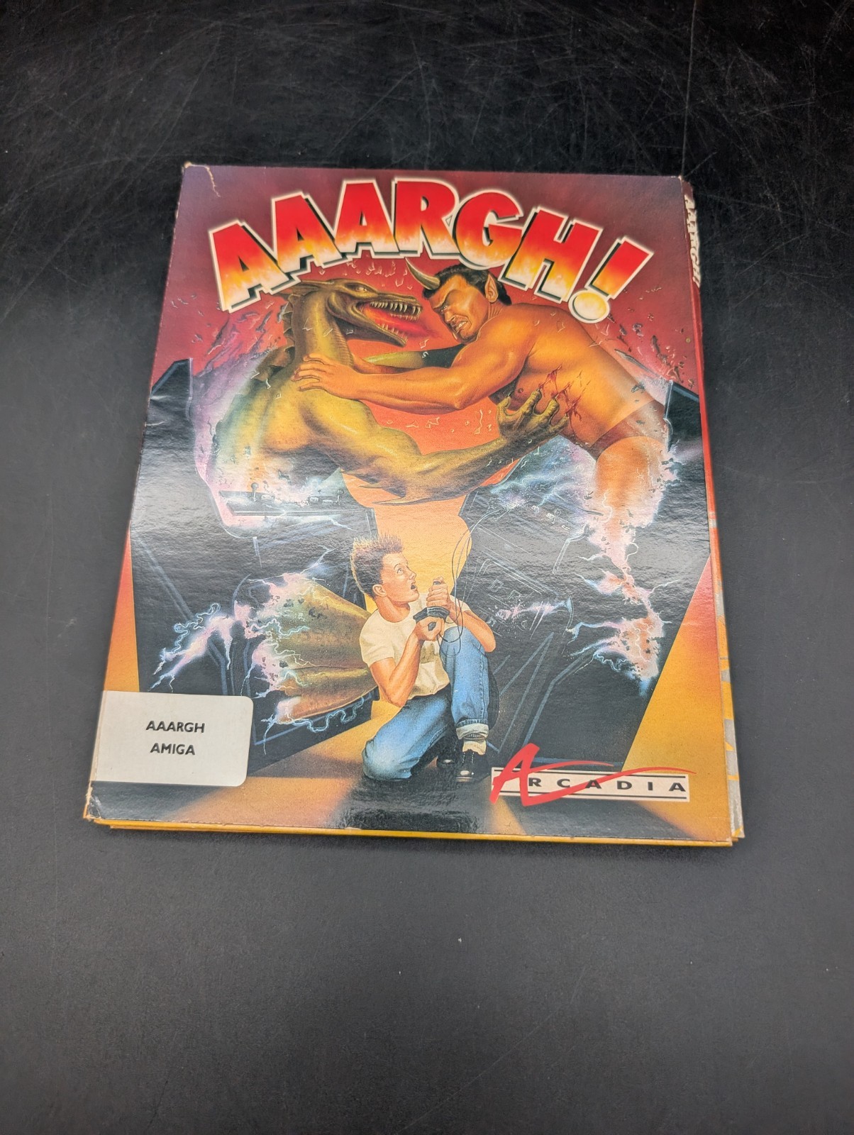 Aaargh Amiga Game Complete with Disc Manual Cover Art RARE Vintage Big Box