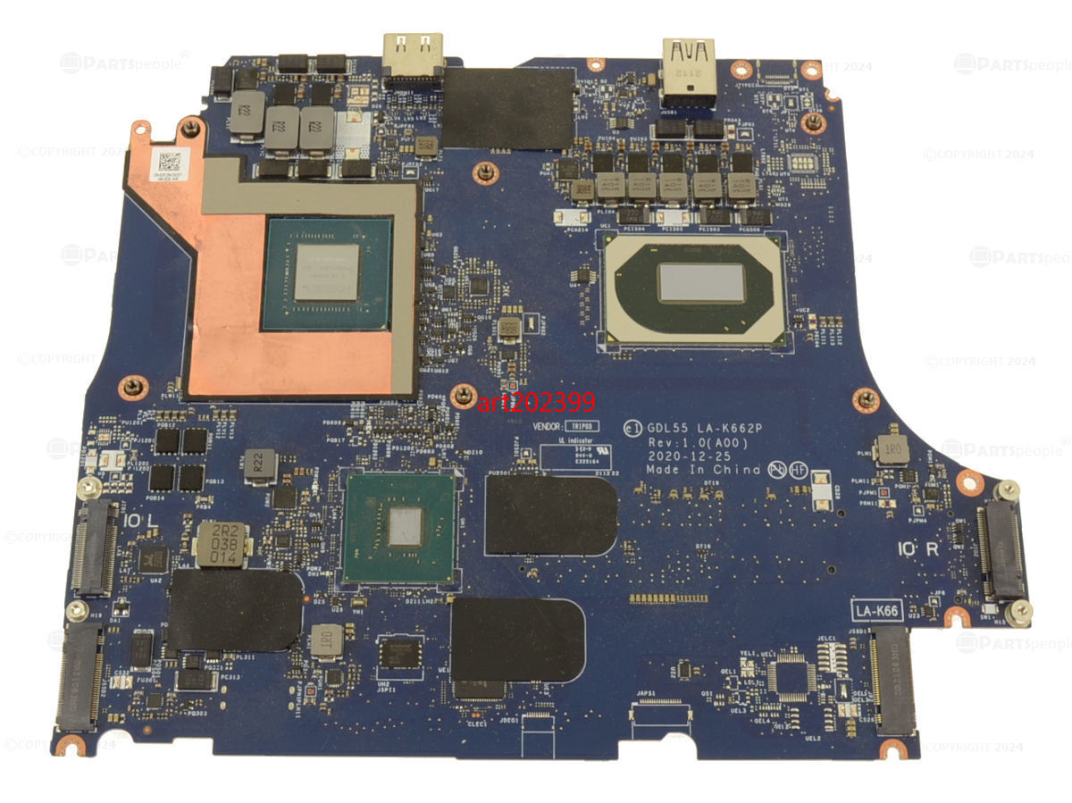 For Dell G15 5510 Motherboard LA-K662P 983D5 W/ i5-10200H CPU GTX1650-V4G GDDR6
