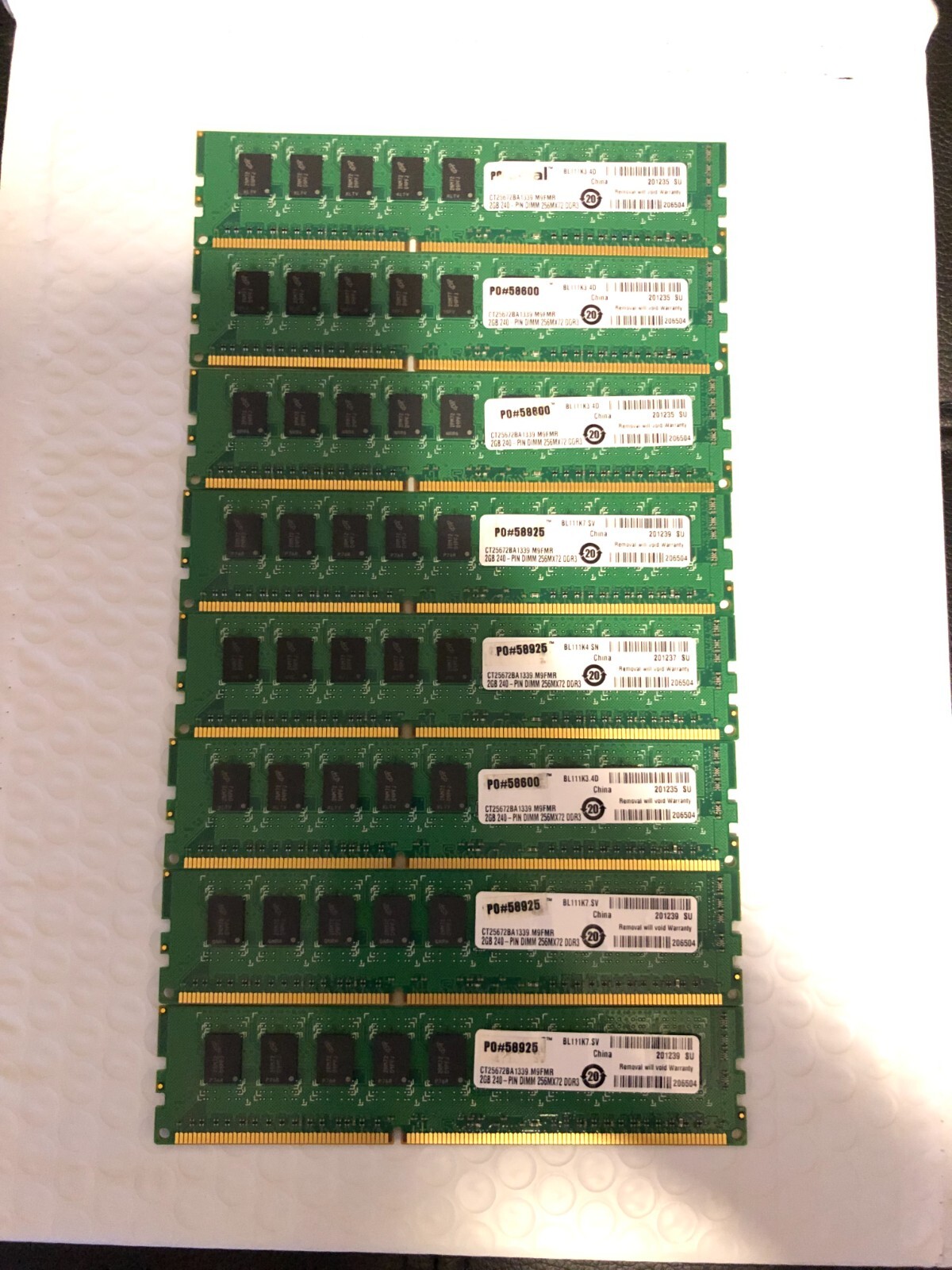 Crucial 16GB (8x2GB) CT25672BA1339.M9FMR  PC3-10600 DDR3