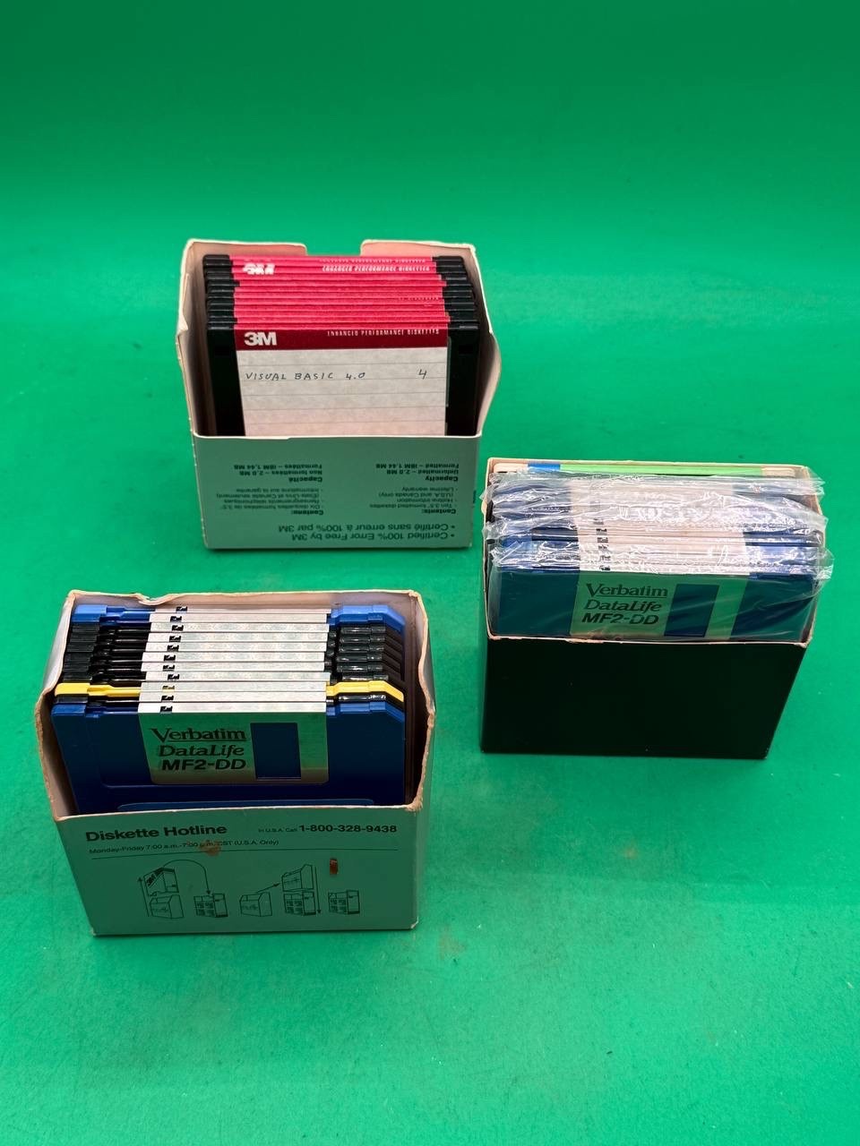 Lot of Vintage Verbatim & 3M 3.5” & 5.25” Floppy Disks w/ Labeled Software RE