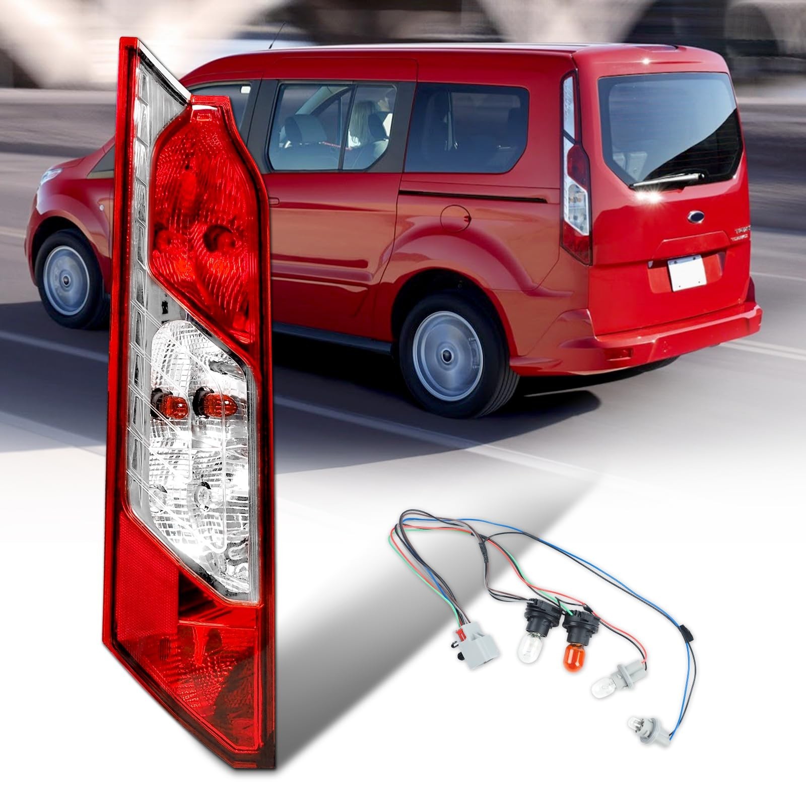 Tail Lights Compatible with Ford Transit Connect 2014-2023 Rear Lamp With New...