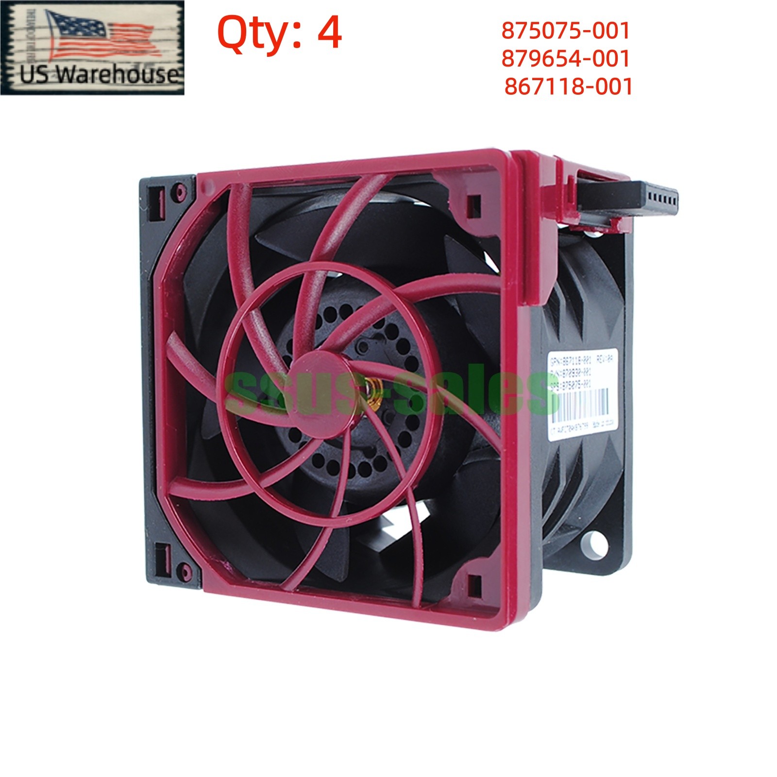 X4 cooling fan 875075-001 879654-001 867118-001 for HP DL380  G10 Plus