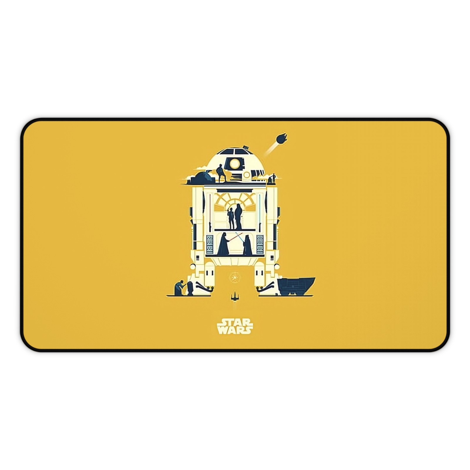Star Wars Minimalist R2D2 R2-D2 Han Chewbacca Vader Obi-wan Desk Mat Mouse Pad