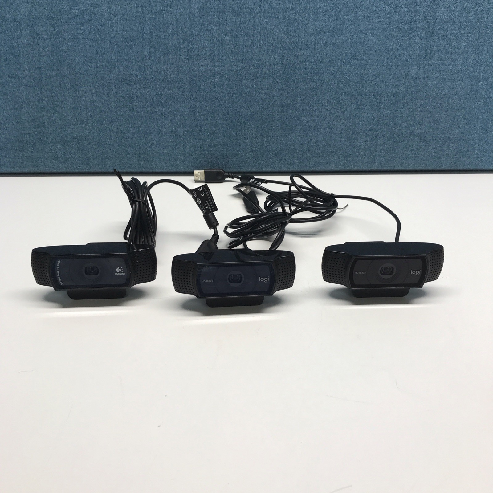 LOT OF 3-Logitech Logi HD 1080p USB Webcam (V-U0028)