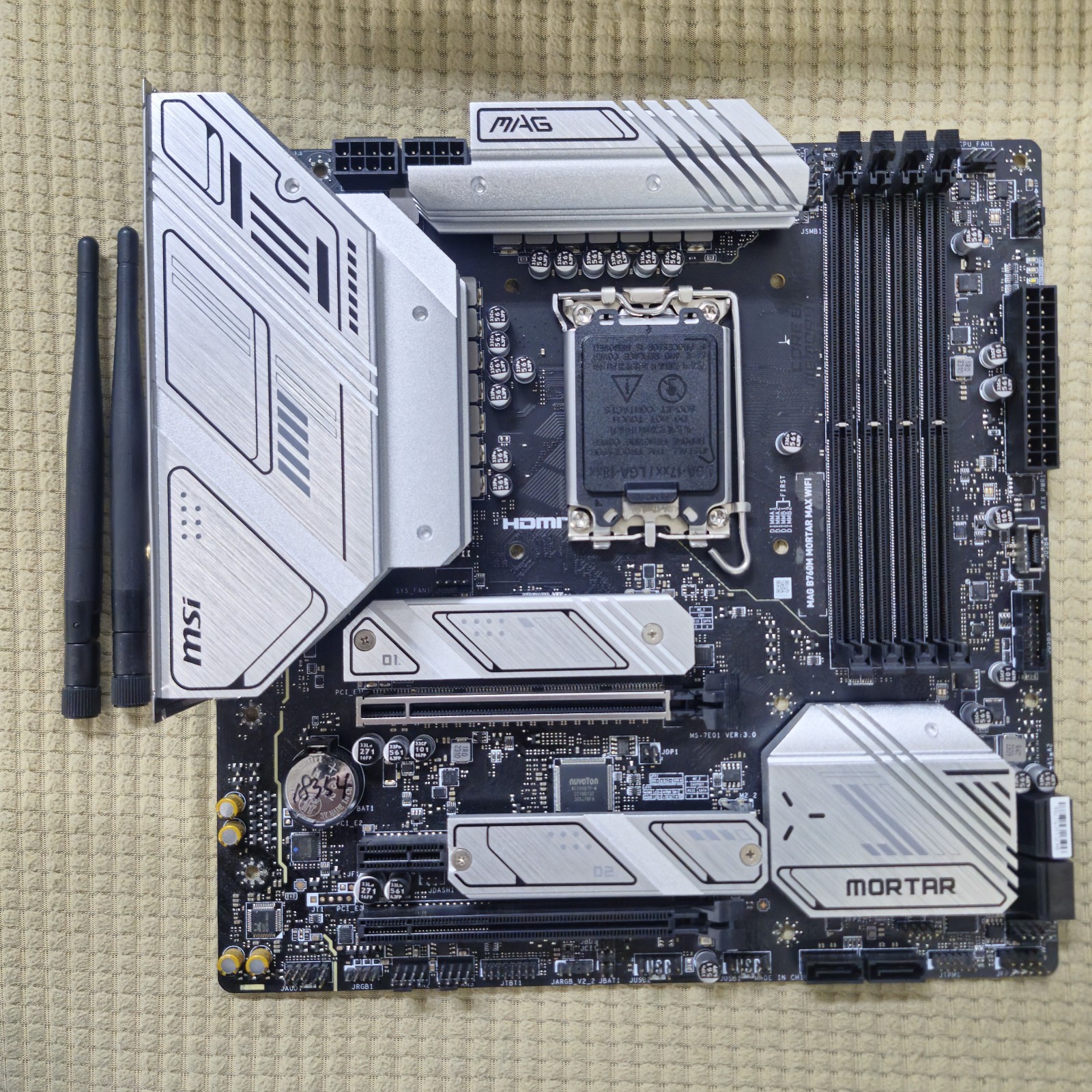 MSI MAG B760M MORTAR MAX WIFI : LGA1700 B760 mATX DDR5 PCIE 5 WI-FI / BT