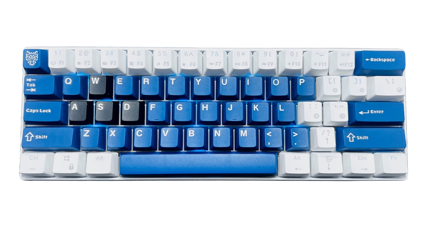 Custom 61 Key Royal Kludge RK61 Mechanical Keyboard Silent Creamy Yellow Switch
