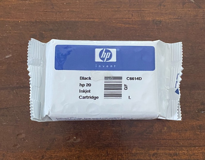 HP 20 - C6614D - BLACK InkJet Cartridge -Sealed Package