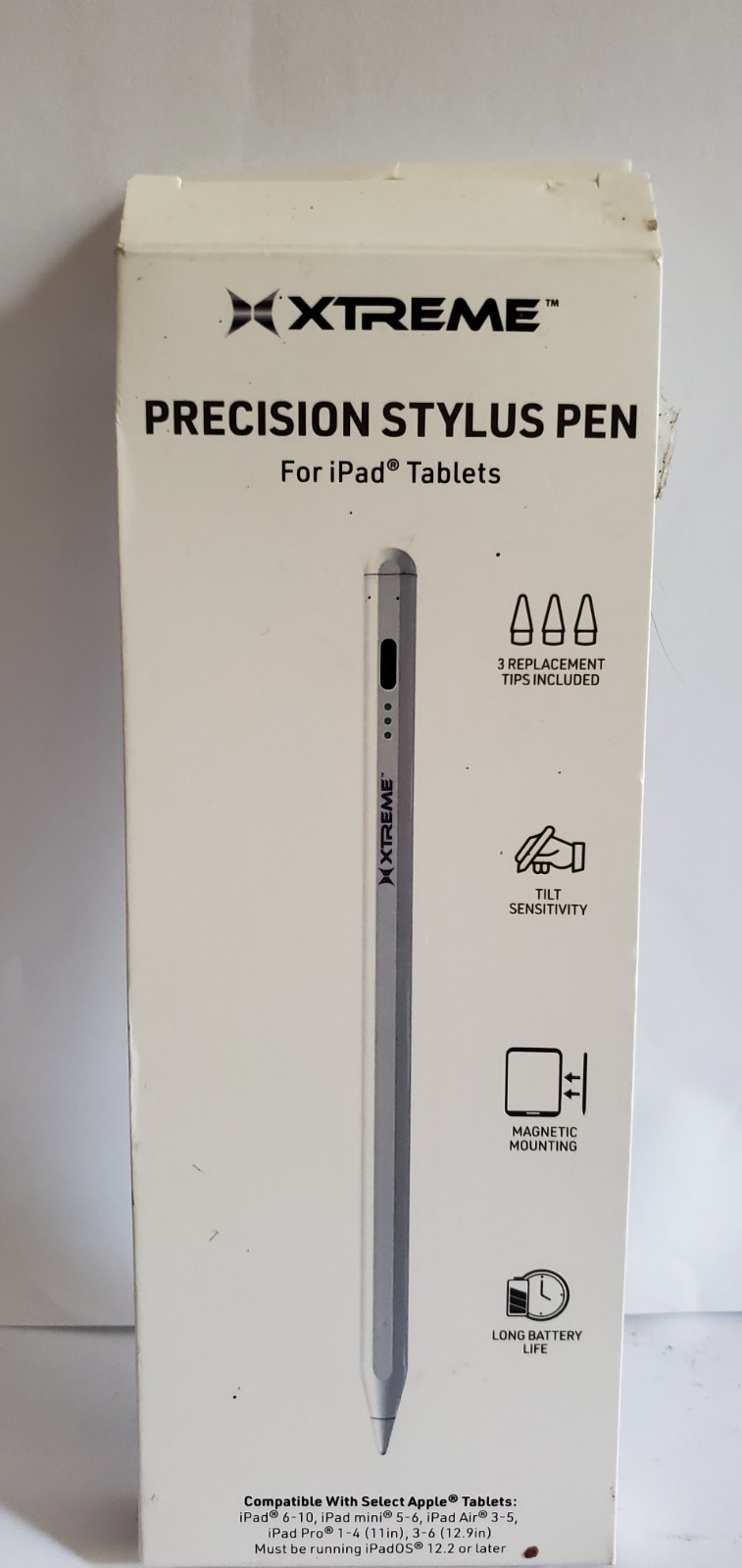 Xtreme Precision Stylus Pen for iPad Magnetic 3 Tips Open Box Unused