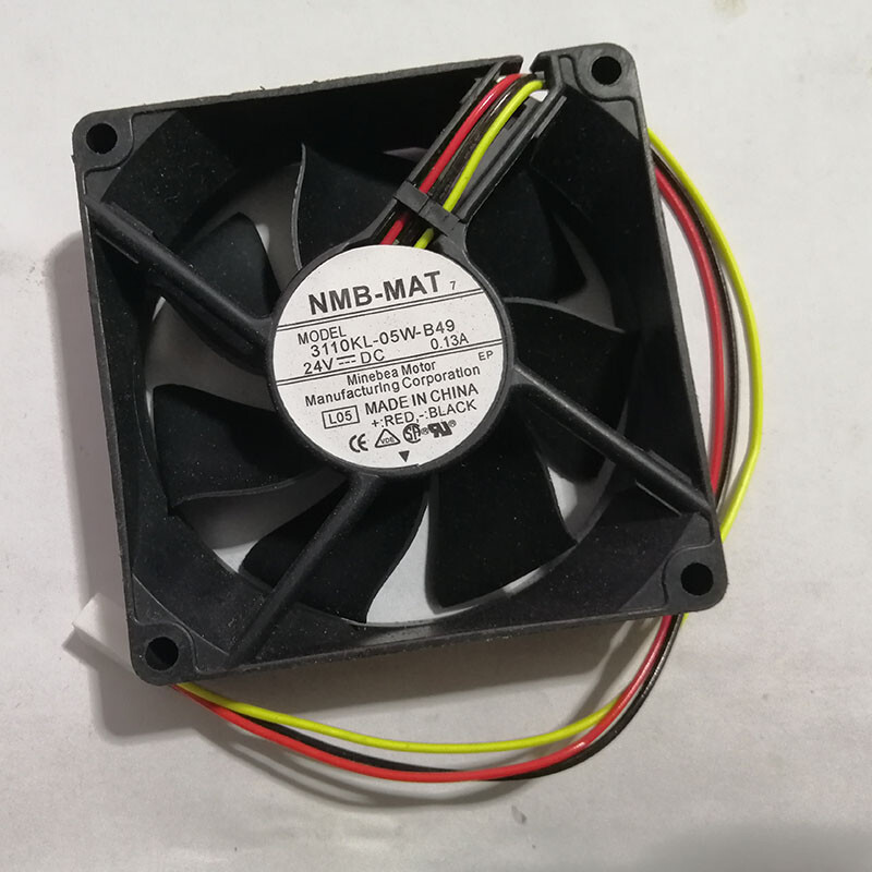 NMB 3110KL-05W-B49 fan 80*80*25mm 3pin 24V 0.13A  