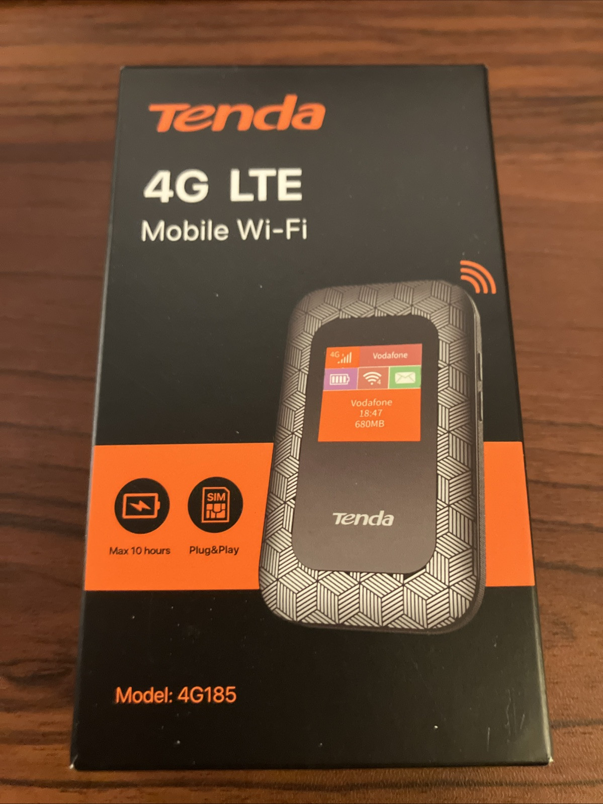 Tenda 4G185 150 Mbps 4G Mobile Hotspot Device - Black NO BATTERY