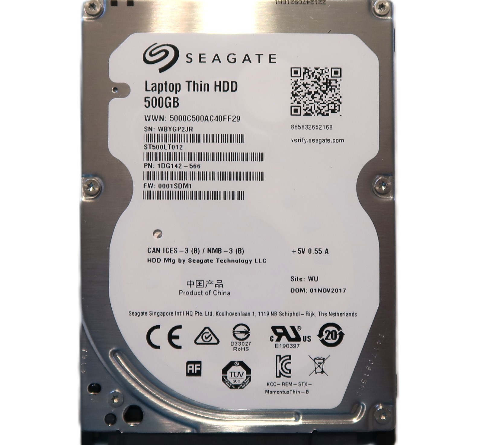 Seagate ST500LT012 1DG142-566 0001SDM1 (WBY) China WU 500gb 2.5 Sata HDD 11/2017