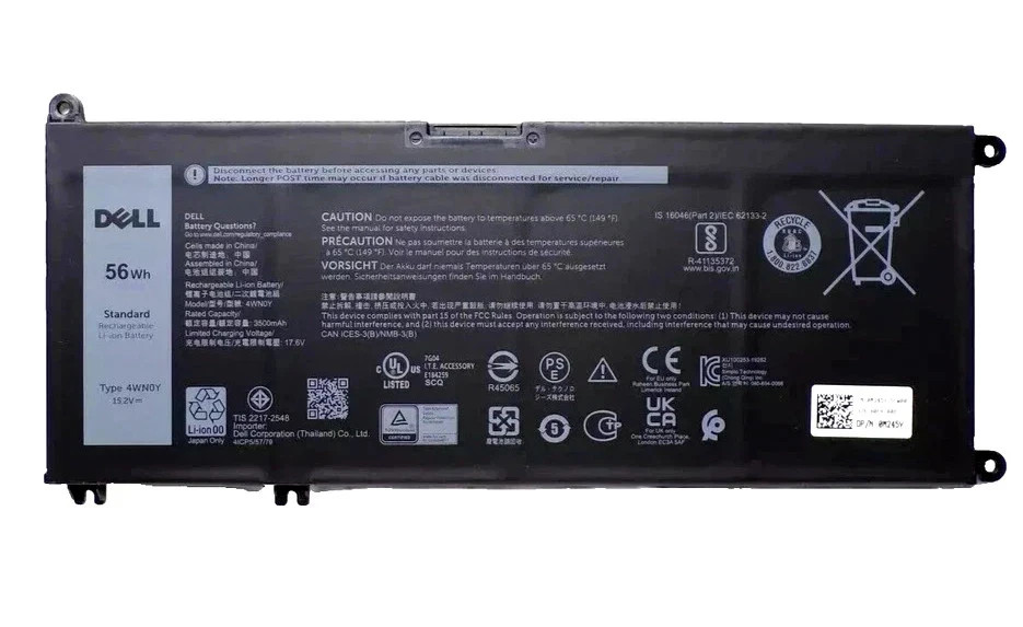 Genuine OEM 4WN0Y 4WNOY Battery For Dell Inspiron 13-7353 7577 7778 7779 M245Y