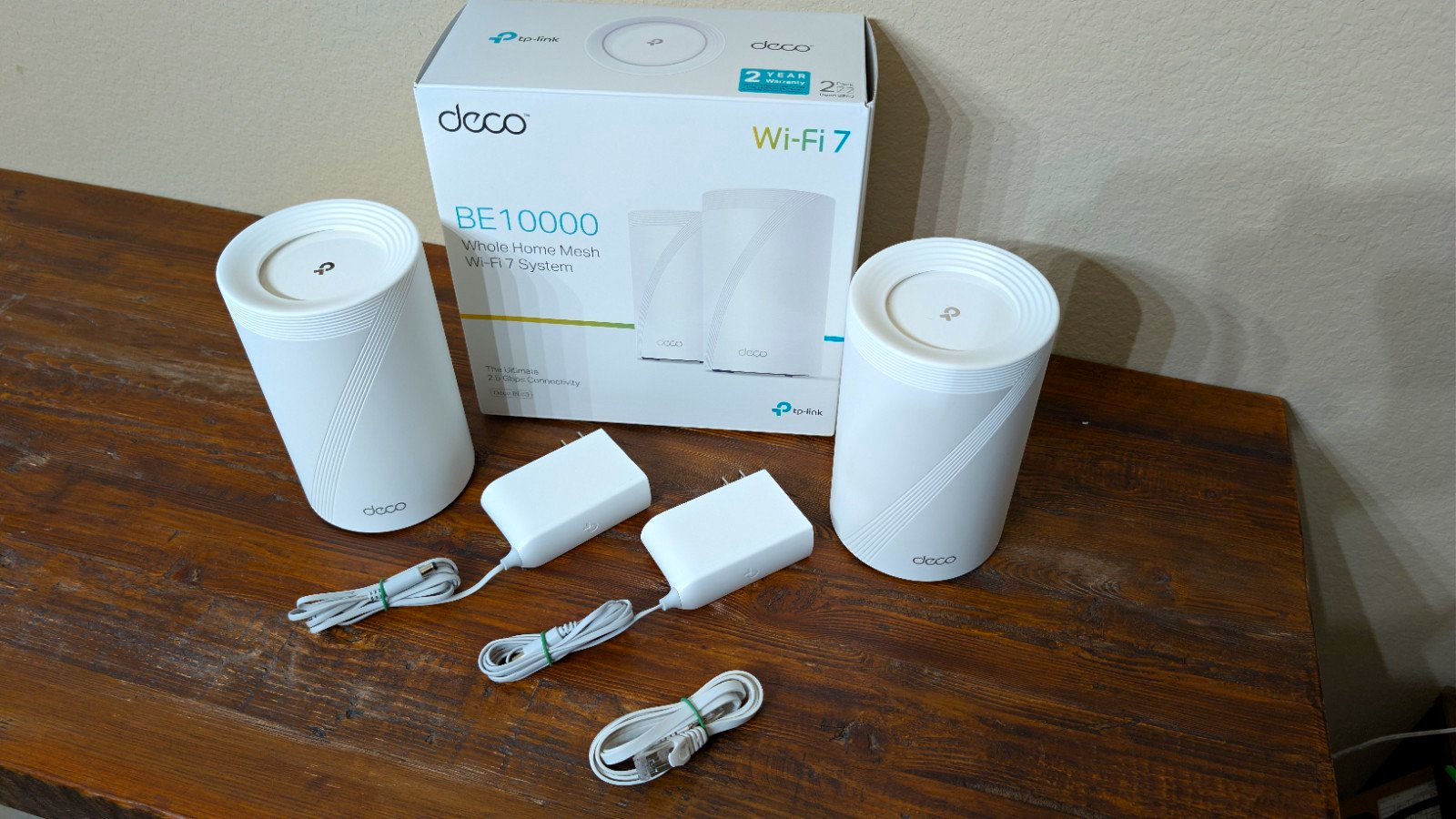 TP-LINK Deco BE10000 Wi-Fi 7 Mesh Router System 2-Pack, White