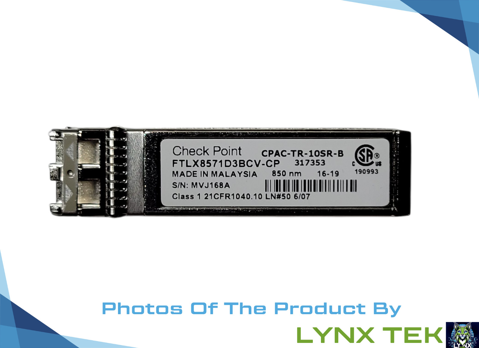 NEW CPAC-TR-10SR-B/C Check Point SFP+-Transceiver-Module 10 GigE 10GBase-SR
