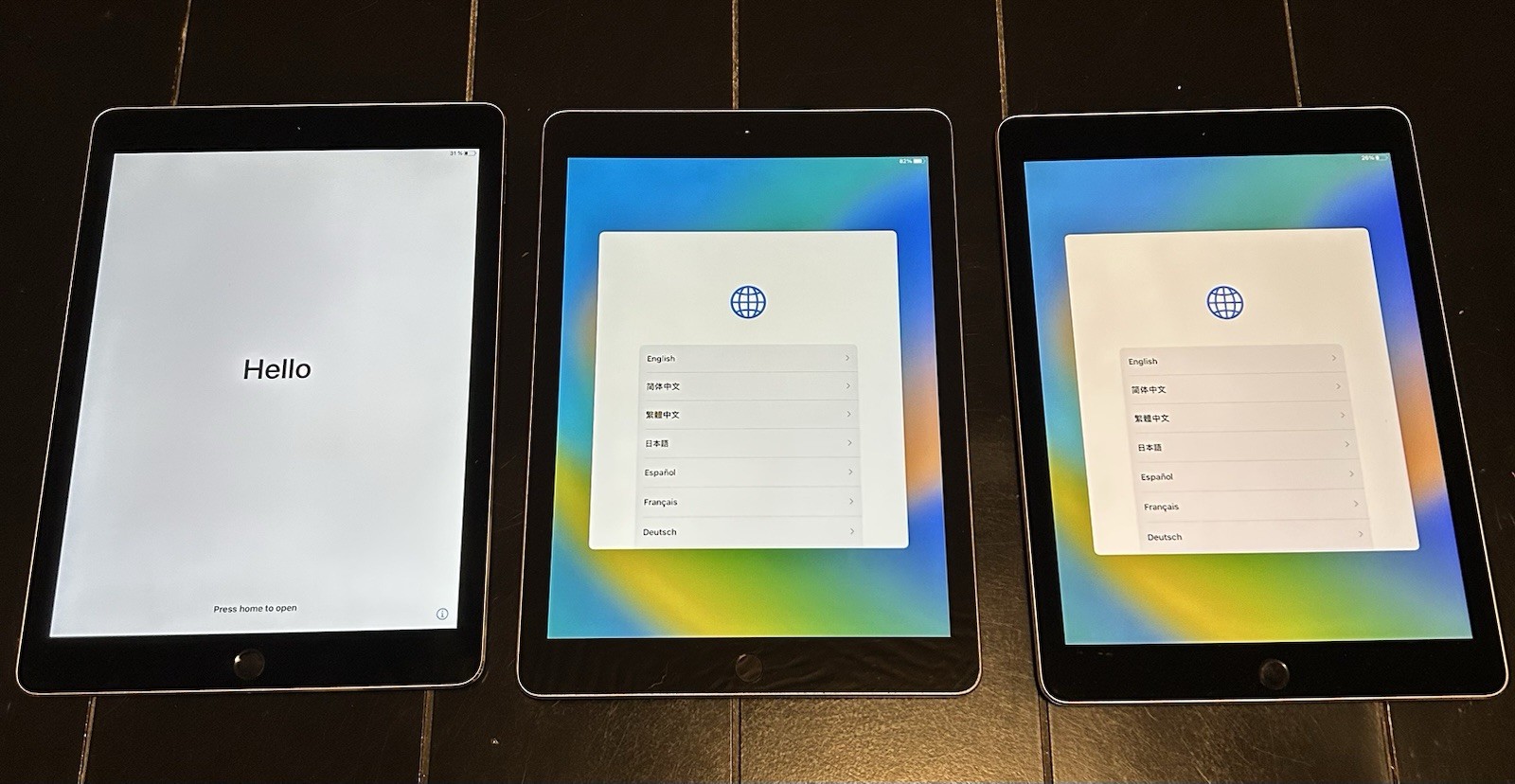APPLE IPADS - Lot Of 3 - Pro/Air/Standard