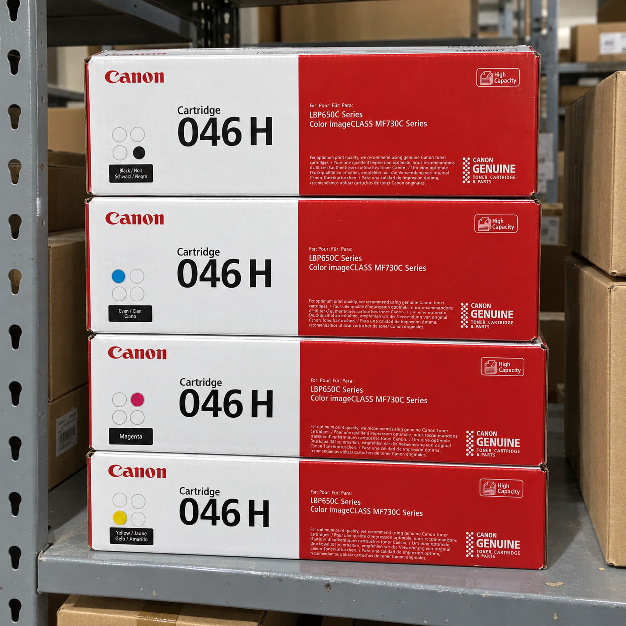 Original New Canon 046H BK/C/M/Y High Yield Toner Set 4-Pack MF731-733-735Cdw