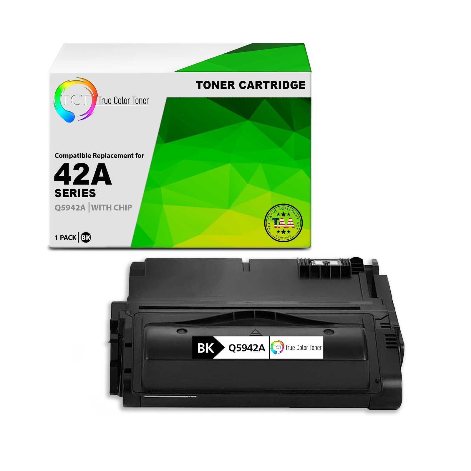 TCT Q5942A TAA Compliant Toner Cartridge Replacement for HP Q5942A - 42A