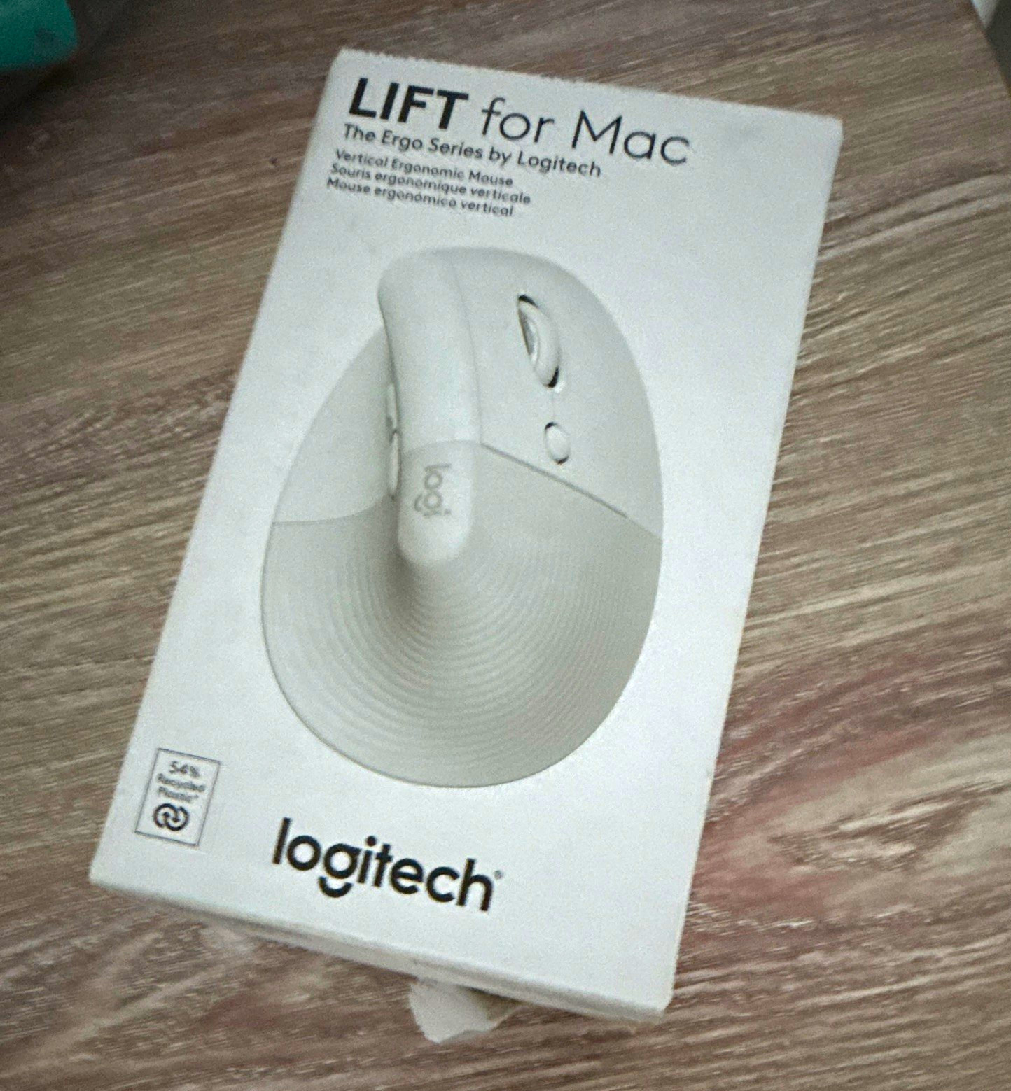 Logitech Lift for Mac Vertical Ergonomic Optical Mouse, White