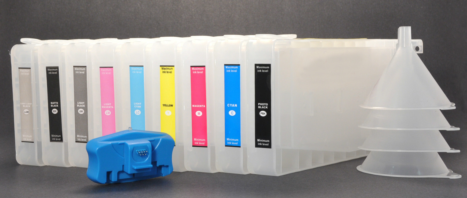 9x350 Refillable Ink Cartridge Stylus Pro 7800/9800,Pigment UltraChrome Resetter