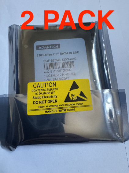 Pack of 2 ADVANTECH SQFlash 830 Series 120 GB 2.5" SATA III 6GBs Industrial SSD