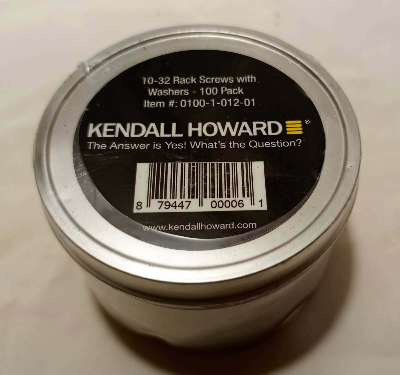 100-Pack 0100-1-012-01 Kendall Howard Rack Screws with Washers