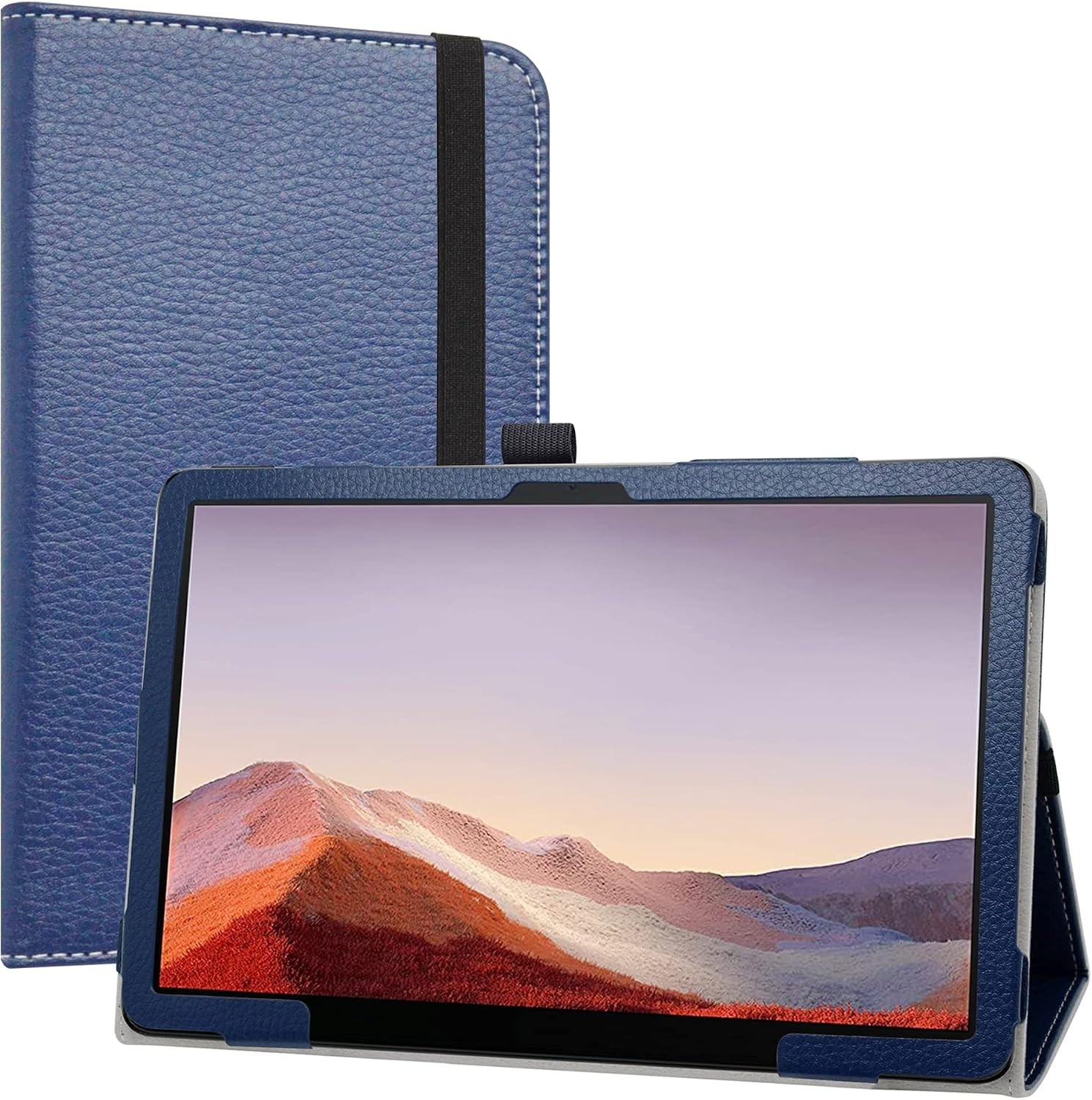 Case for TCL Tab Pro 5G, Premium PU Leather Slim Stand Cover, Blue
