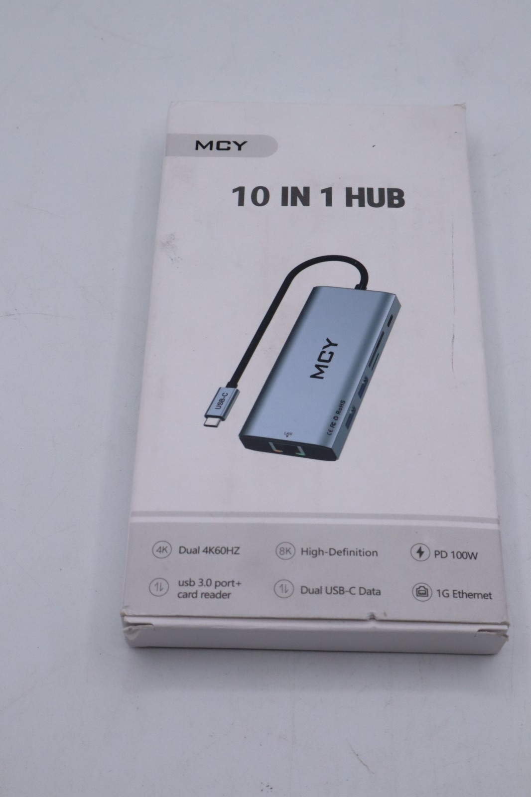 MCY USB C Hub,Laptop Docking Station Dual Monitor Single 8K,2x4K@60Hz,10in1 Type
