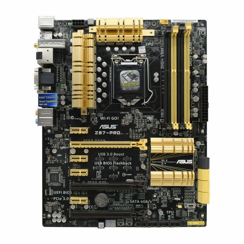 ASUS Z87-PRO Motherboard Intel Z87 LGA1150 4 x DDR3 ATX DVI HDMI Core