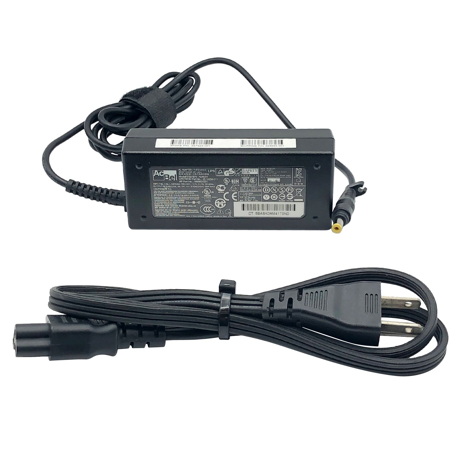 Genuine Acbel AC Adapter AD9014 586992-001 Power Supply 19V 3.42A - 4.8x1.7mm