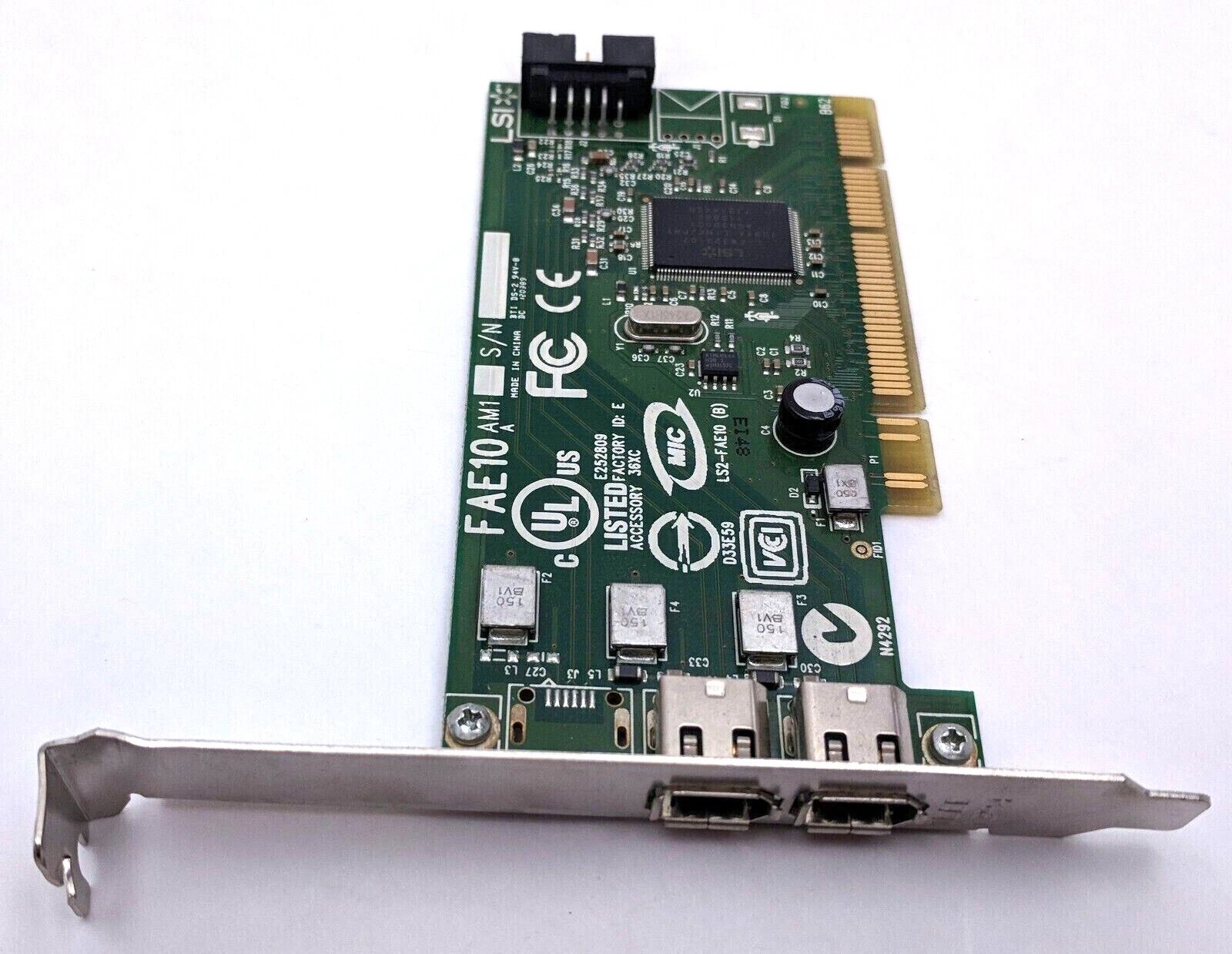 TESTED FAST SHIP OUT Dell PCI Dual Port IEEE-1394 Desktop Firewire Card H924H