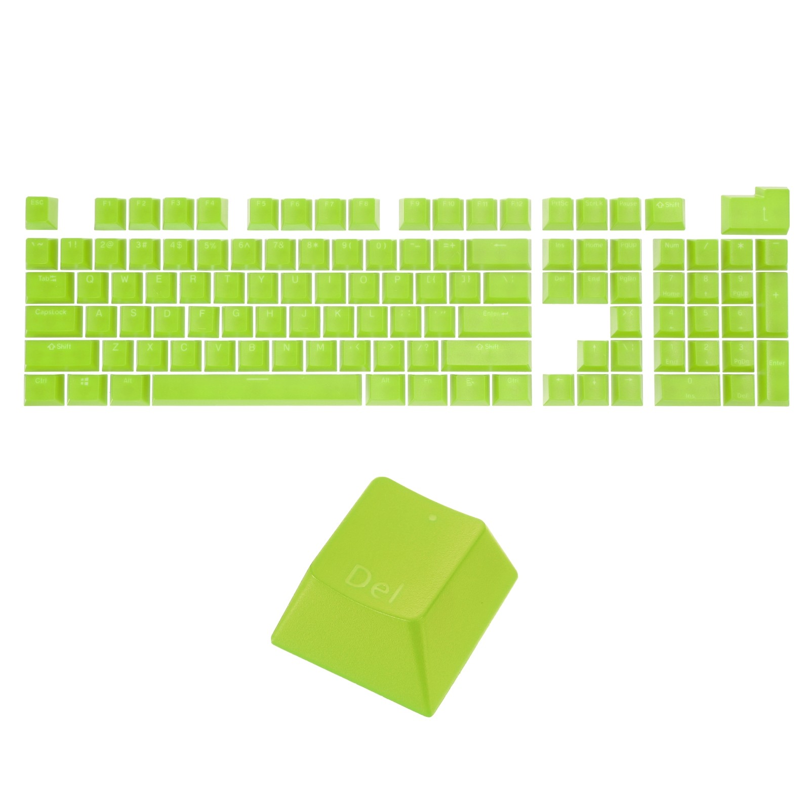 108 Keys Pudding Keycaps Set ABS for Mechanical Keyboard Layout Green