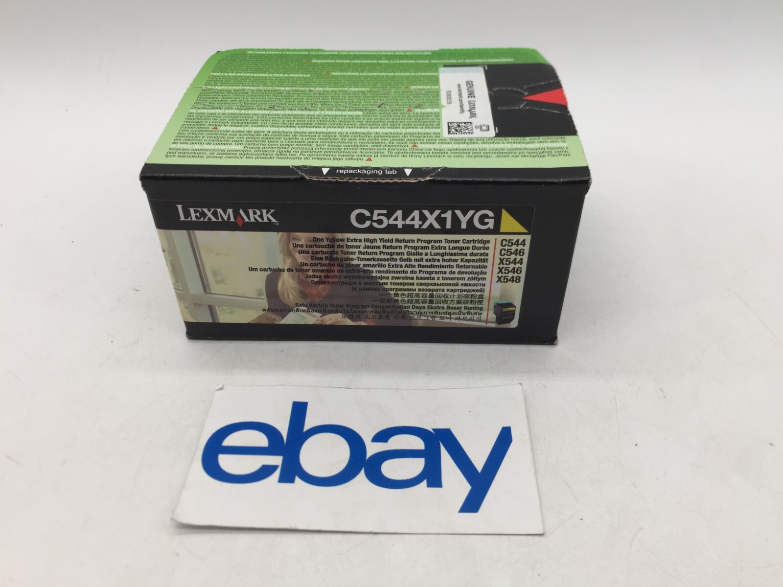 NEW Genuine Lexmark C544X1YG Yellow Toner Cartridge Extra High Yield FREE S/H