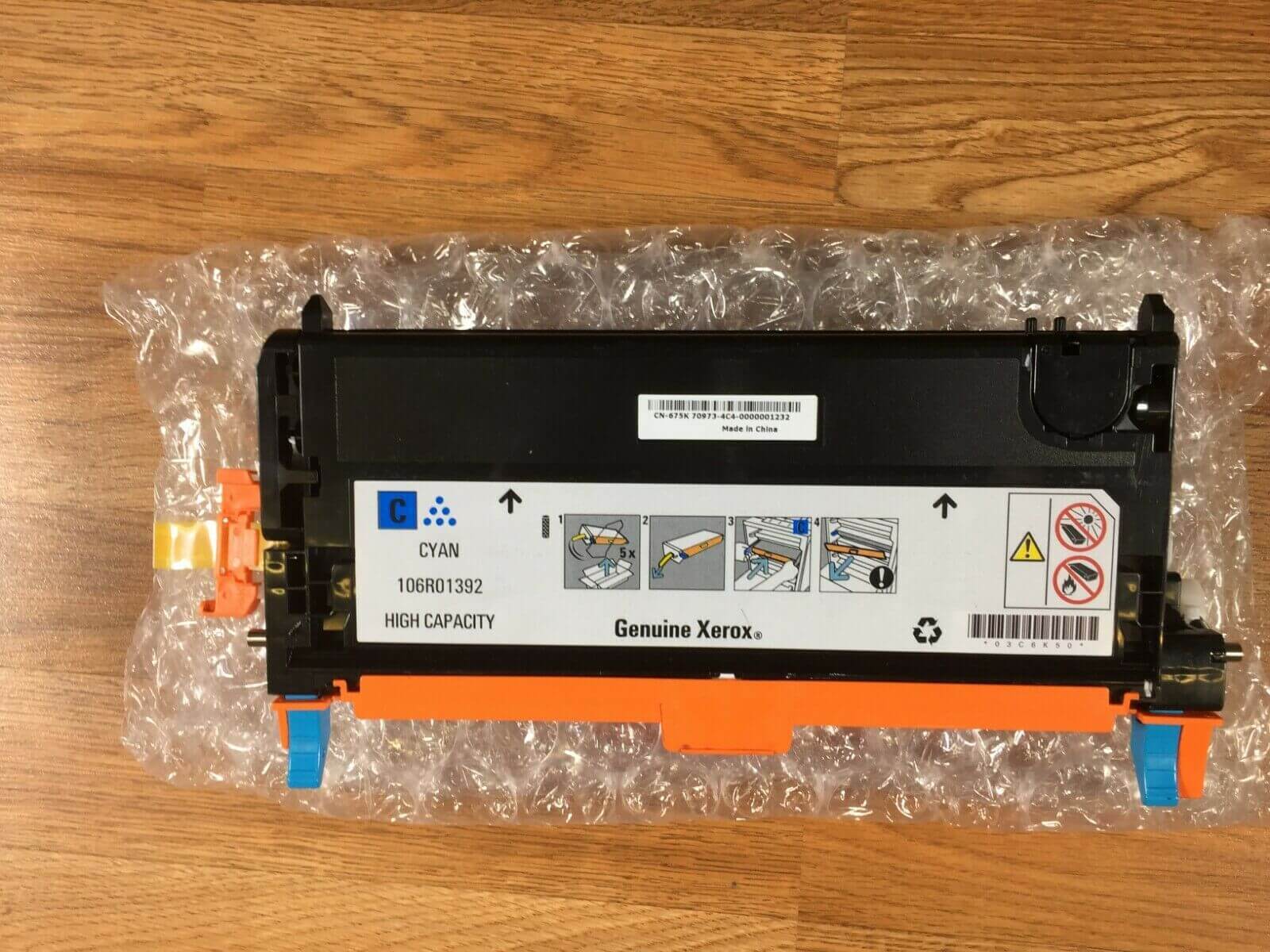 New No Box Xerox 6280 High Capacity Cyan Toner 106R01392 - FedEx 2Day Air