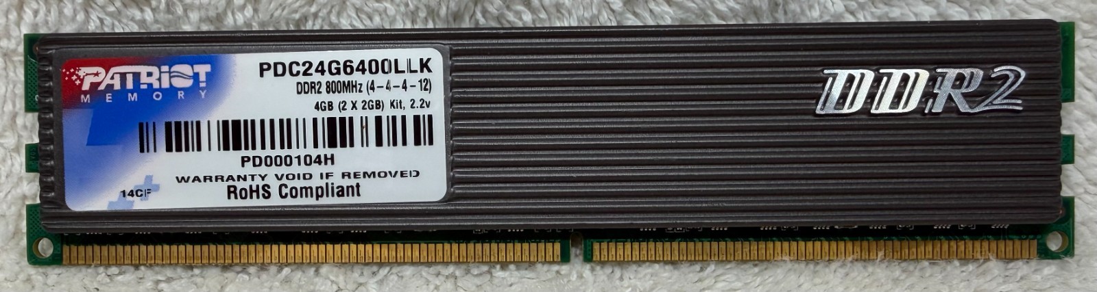 1 Patriot Extreme Performance 4GB  DDR2 800MHz PC2-6400 RAM PDC24G6400LLK