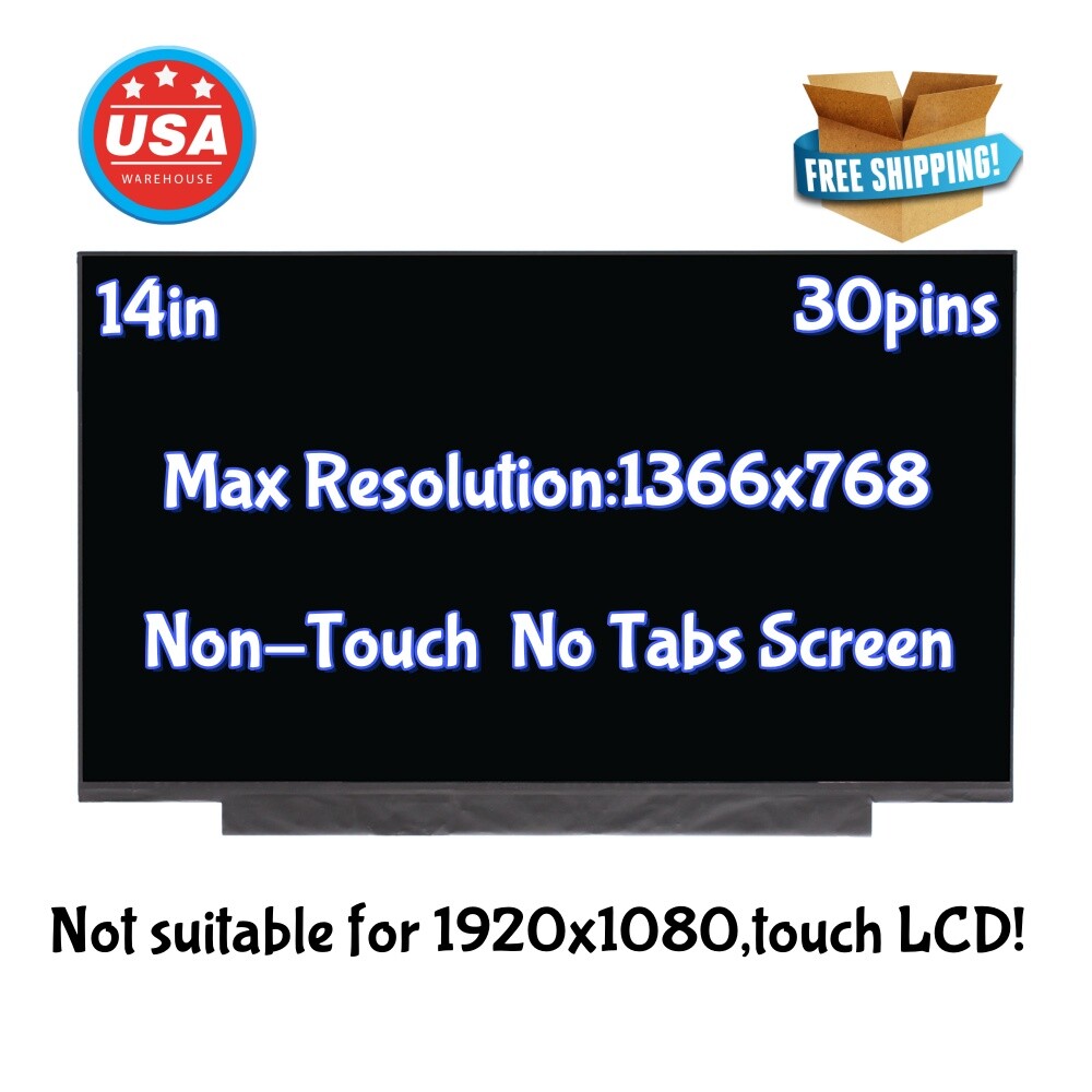 Screen For HP 14-FQ0030NR 14-FQ0036CL 14-FQ0090TG HD 1366x768 LCD LED Display