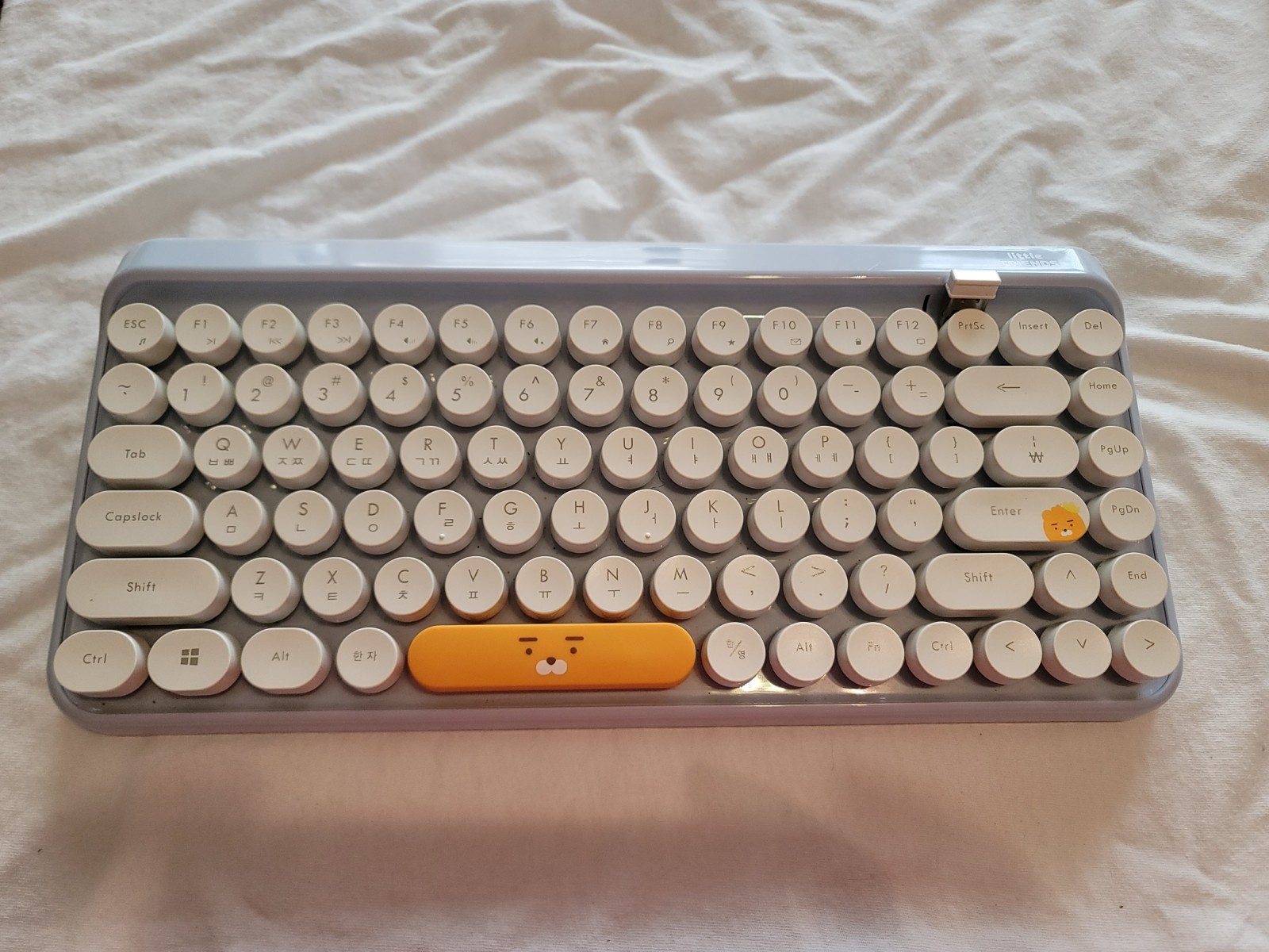 Genuine Kakao Friends Korea Retro Mini Bluetooth Wireless Keyboard RYAN Read Des