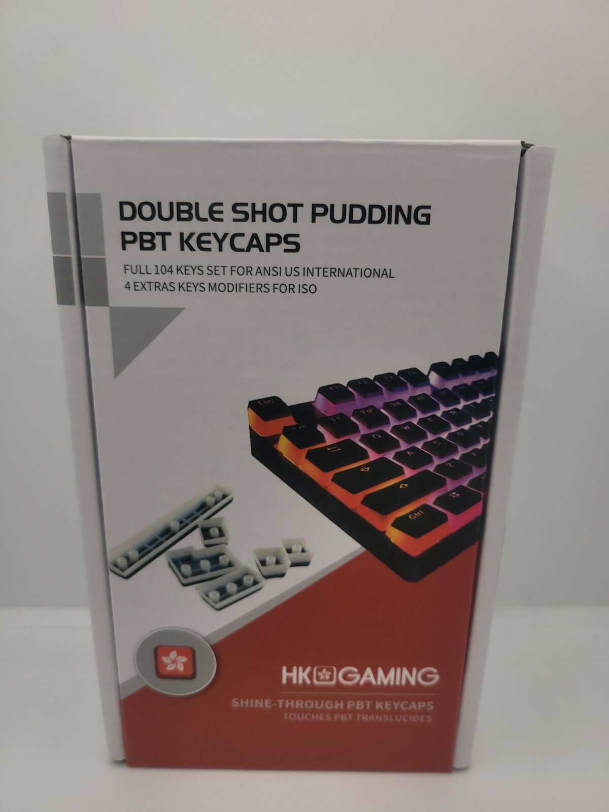 HK Gaming Double Shot Shine Through Pudding PBT Keycaps
