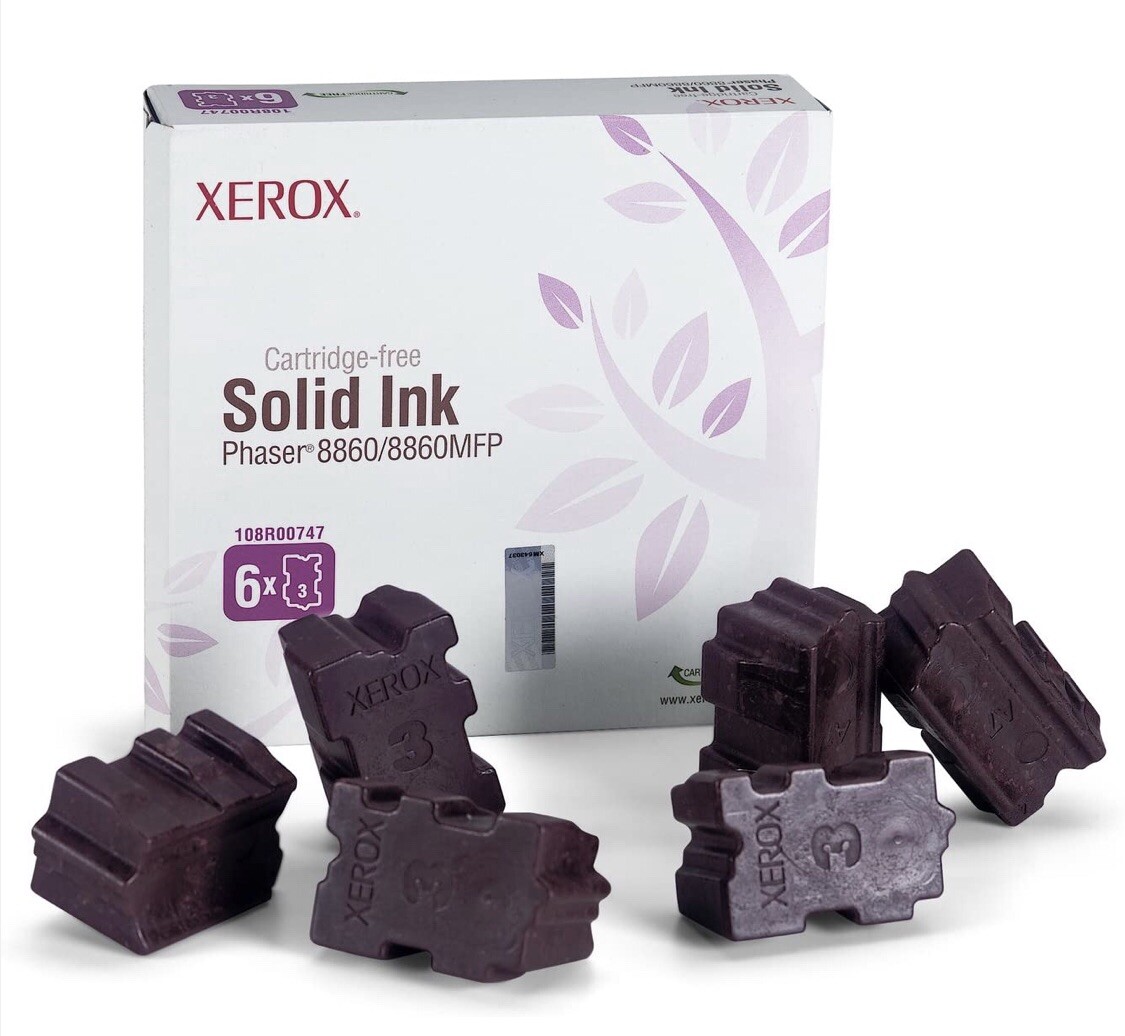 NEW Xerox Phaser 8860 Magenta Solid Ink 108R00747( 6 ) Sticks 