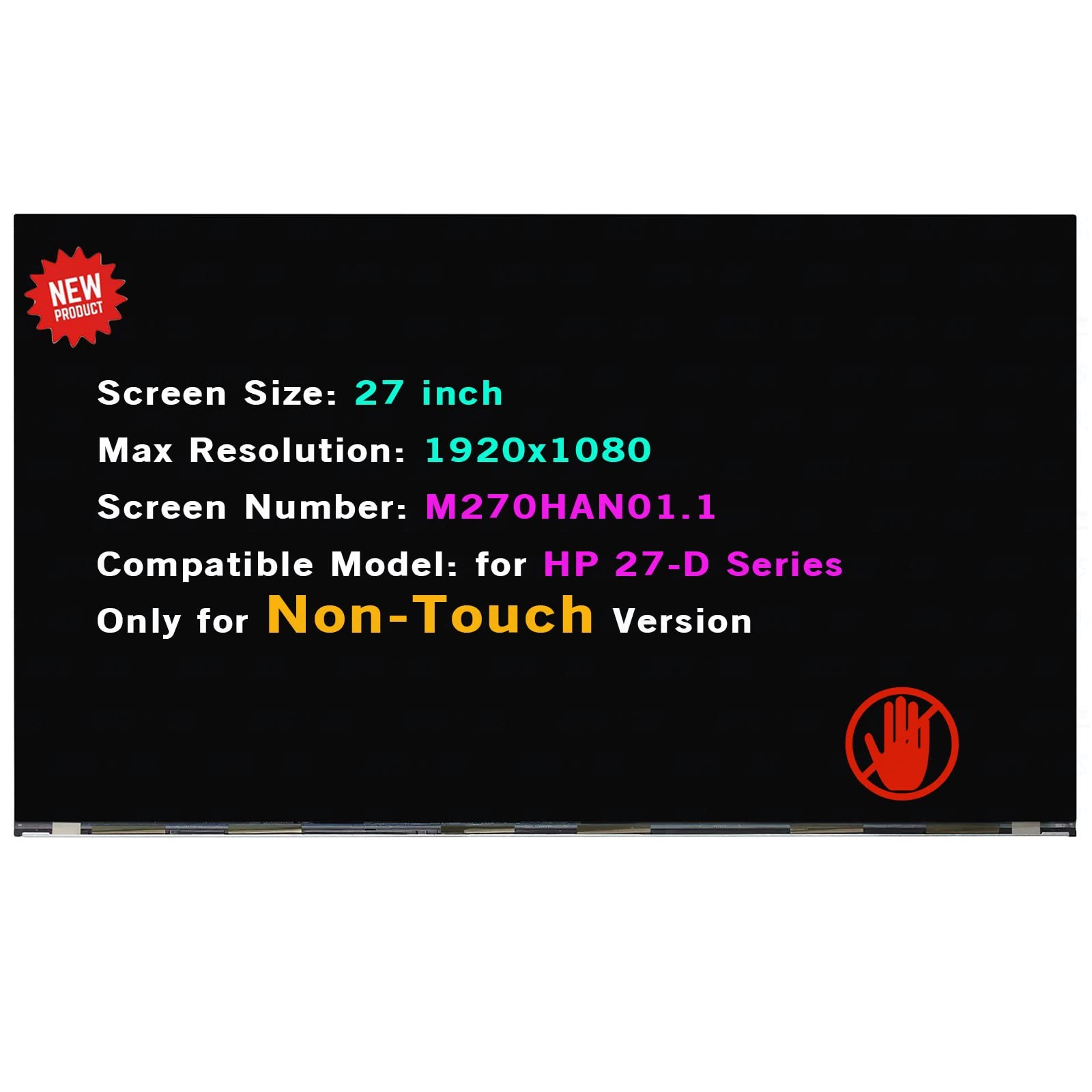 M270HAN01.1 Replacement for HP 27-D Series LCD Non-Touch Screen Display Panel