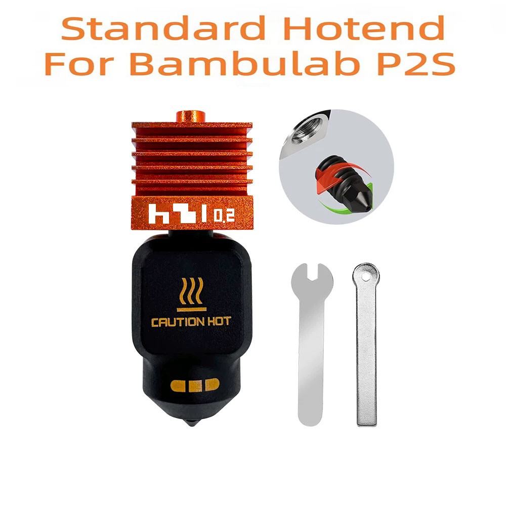 3D Printer for BambuLab P2S Standard Hotend Removable Hardened Steel Nozzle